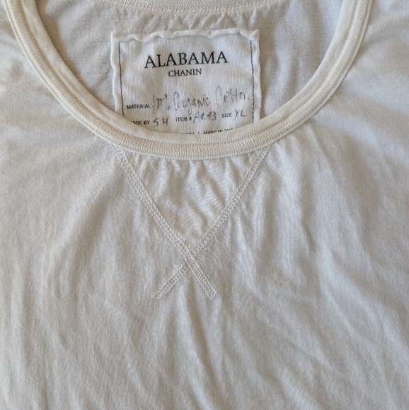 Alabama Chanin Off White Cream Long Sleeve Organic Cotton Top sz XL - Picture 6 of 6